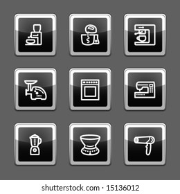 Black screen web icons, set 19