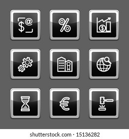 Black screen web icons, set 25