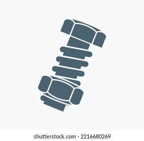 black screw logo on white background.