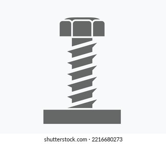 black screw logo on white background.