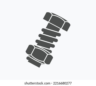 black screw logo on white background.