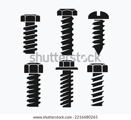 black screw logo on white background.