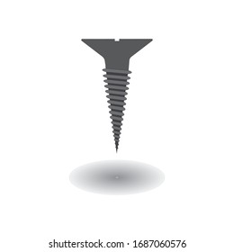 black screw logo stock vector template