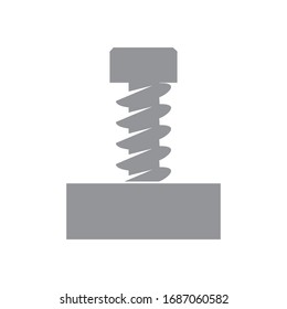 black screw logo stock vector template