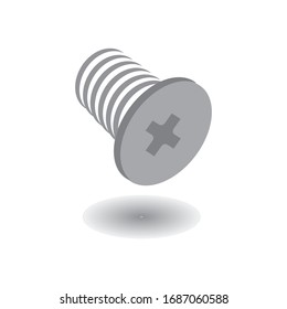 black screw logo stock vector template