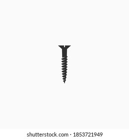 black screw simple vector illustration