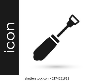 Black Screwdriver icon isolated on white background. Service tool symbol.  Vector