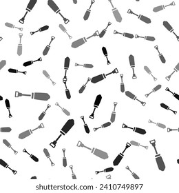 Icono del destornillador negro aislado patrón sin fisuras sobre fondo blanco. Símbolo de herramienta de servicio.  Vector