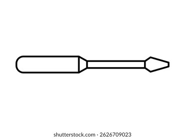 Black screwdriver icon on white background