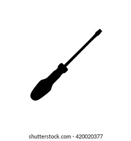 Black screwdriver icon vector illustration