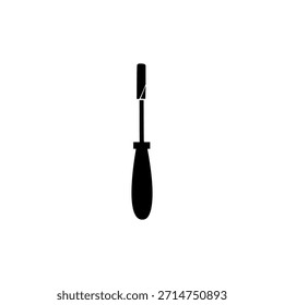 black screwdriver isolated on white, repair equipment