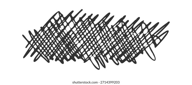 Black scribble doodle artistic roughness
