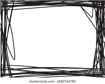 black scribble frame cover art