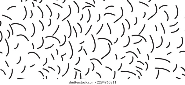 Black scribble line pattern on white background. Hand drawn lines pattern for backdrop design and wallpaper template. Simple classic lines with repeat texture. Lines background, vector illustration