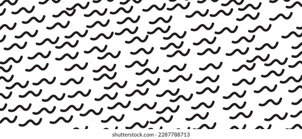 Black scribble line pattern on white background. Hand drawn lines pattern for backdrop design and wallpaper template. Simple classic lines with repeat texture. Lines background, vector illustration