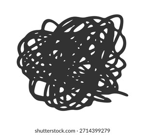 Schwarzes Kritzeln chaotisch Kratzen doodle