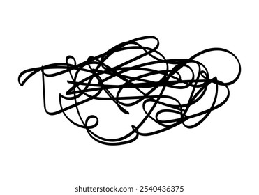 Black scribble of signature or scribble