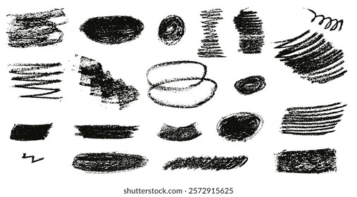 black scribbles and blots drawn with wax crayons. background for text in stories, posts, posters, posters