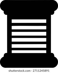 Black Scroll Icon Design Element