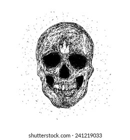 Black scull, tattoo style