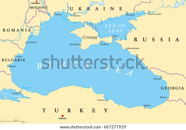 アゾフ地方の黒海と海の政治地図 首都 最も重要な都市 国境 川が含まれる 東ヨーロッパと西アジアの間の水の塊 イラトス 英語の表示 ベクター画像 のベクター画像素材 ロイヤリティフリー