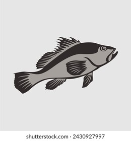 black sea bass fish icon