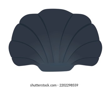 Black sea shell. vector illustration
