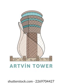 Black Sea Tea Glass Tower - Artvin, Turkey (cay bardagi kulesi)