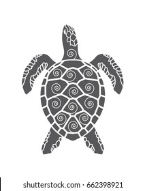 black sea turtle icon isolated on white background