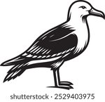 Black seabird vector illustration design