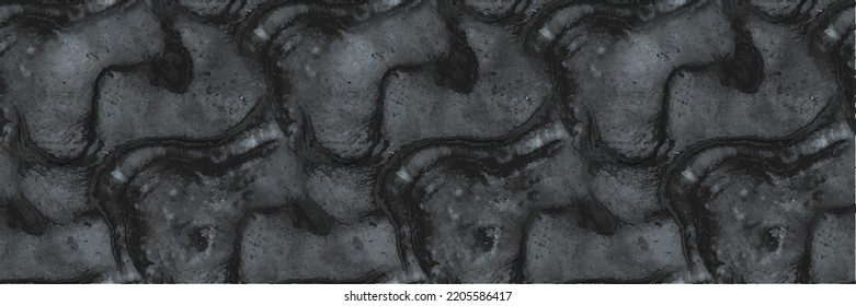 Black Seamless Background. Black Alcohol Ink Floor. Seamless Marble Background. Black Abstract Watercolor. Dark Liquid Texture. Black Seamless Texture. Dark Tile Paint. Modern Abstract Fluid Repeat