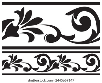 black seamless classical Greek ornament. Vector monochrome black seamless classical Greek ornament.