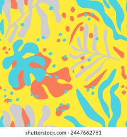 Black Seamless Color Bloom Fabrics Texture. Light Repeated Fashion Palm Shape, Seamless Backdrop. Vibrant Endless Classic Jungle Quill Wallpaper. 