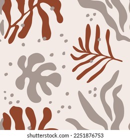Black Seamless Contemporary Plant Template Design. White Continuous Classic Beautiful Quill, Seamless Art. Hippie Endless Decoration Foliage Lines Print. 