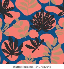 Black Seamless Contemporary Tree Textile Print. White Endless Classic Fresh Watercolor, Seamless Vector. Bright Repeated Color Retro Template Wallpaper. 