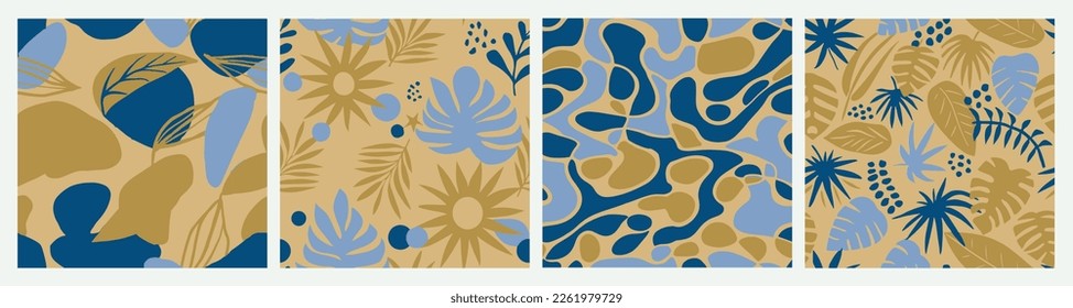 Black Seamless Creative Artistic Illustration Pattern. Gradient Continuous Contemporary Flora Artwork, Seamless Backdrop. Orange Endless Fashion Beach Textile Set. 