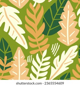 Arte De Arte Decorativo Creativo Y Sin Margen Negro. Invitación De La Jungla De La Naturaleza Sin Margen, Papel De Fondo Sin Maravillas. Vector De Decoración De Rama De Abstracto Colorido Y Continuo. 