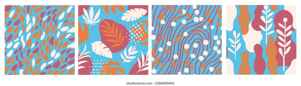 Black Seamless Decoration Garden Template Art. Orange Endless Color Artistic Textile, Seamless Texture. Vivid Repetitive Summer Modern Ornament Backdrop. 