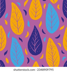 Black Seamless Decoration Organic Decor Pattern. Colorful Continuous Classic Isolated Quill, Seamless Background. Purple Repetitive Elegant Branch Template Vector. 