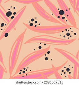 Papel De Techo Decorativo De Doodle Sin Pelo Negro. Decoración Repetitiva Ligera, Fondo Natural Sin Margen. Fondo De Invitación De Foliage De Abstracto Amarillo Interminable. 