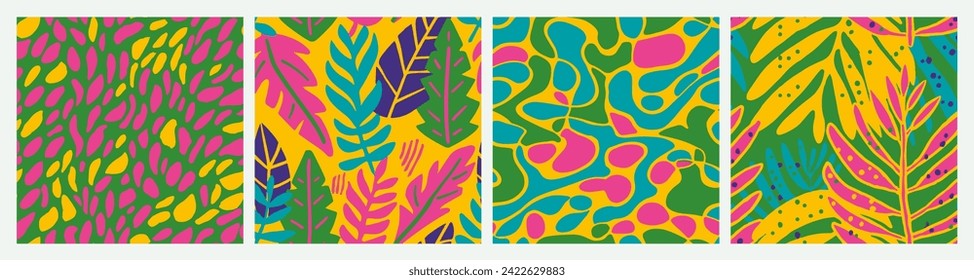 Black Seamless Doodle Tropic Artwork Muster. Hippie Continuous Contemporary Beach Surface, Nahtlose Tapete. Grüne, wiederholte, elegante Kollektion von Skripten. 