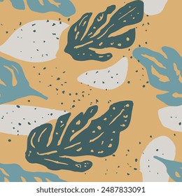 Black Seamless Elegant Blossom Style Texture. Yellow Endless Color Graphic Fabrics, Seamless Vector. Pink Continuous Creative Beautiful Artwork Wallpaper. 