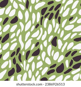 Black Seamless Elegant Vintage Shape Background. Bright Repetitive Abstract Beautiful Leaves, Seamless Pattern. Vibrant Repeated Summer Isolated Template Art. 