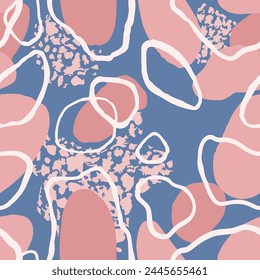 Black Seamless Fashion Modern Paint Card. Pastel Seamless Stylish Vintage Set, Seamless Wrapping. Bright Repeated Decoration Graphic Scribble Sketch