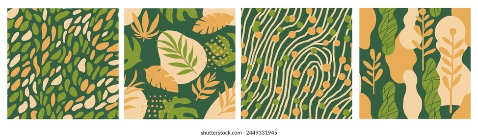 Black Seamless Fashion Retro Decor Design. Vivid Endless Classic Fresh Paint, Seamless Backdrop. Colorful Repeated Nature Spring Illustration Pattern. 