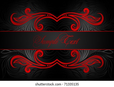 Black Seamless floral Pattern for design