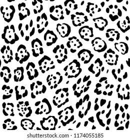 Black seamless jaguar pattern.Vector