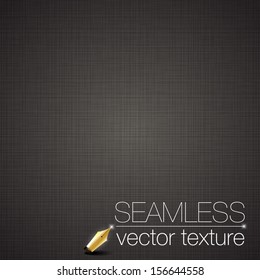 Black Seamless Linen Background Texture. 