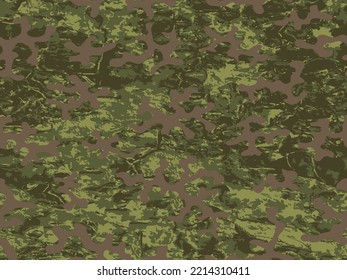 Black Seamless Modern Vector Commando Textile. Repeated Dark Abstract Graphic Combat Fabric.  Brown Seamless Fashion Graphic Army Design. Repeated Green Vector Military Wallpaper. 