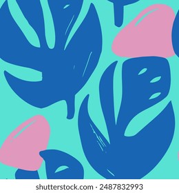 Black Seamless Nature Trendy Scribble Design. Colorful Seamless Summer Isolated Ornament, Seamless Art. Dark Endless Contemporary Beautiful Shape Print. 